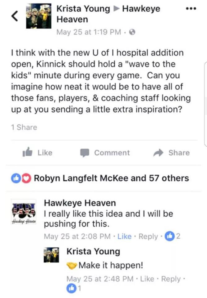 Iowa Hawkeyes' new tradition honors children's hospital with a 'wave ...