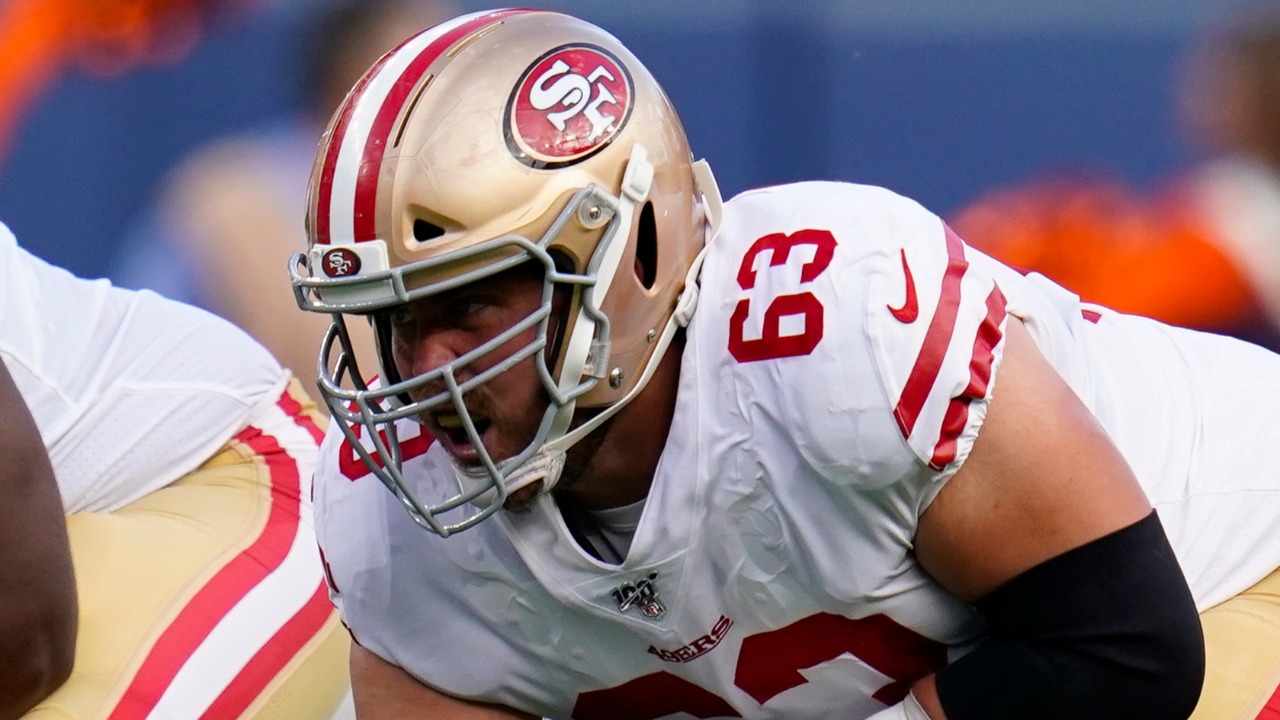 49ers C Ben Garland thrust into starting role, centers himself on gratitude